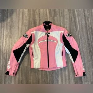 Women’s AGV Pink Suzuki Leather Riding Jacket